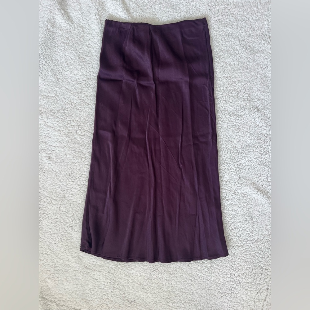 Plum Anthropologie Slip Skirt